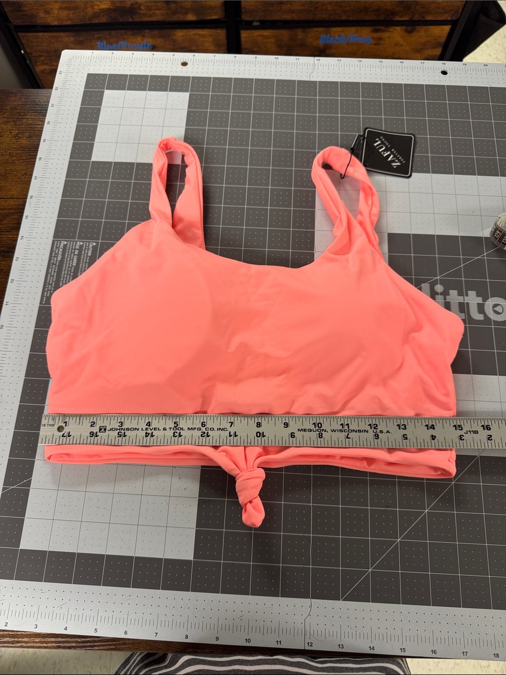 Tie-Front Coral Bikini Top - Women